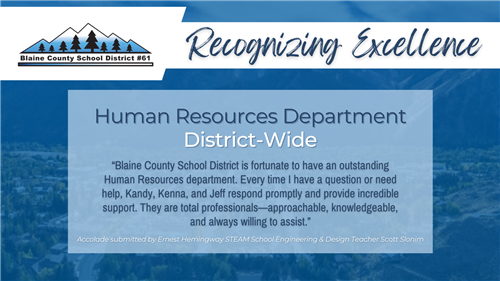  Recognizing Excellence: Human Resources Department